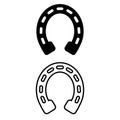 Horseshoe icon vector set. Luck illustration sign collection. Fortune symbol.