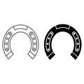 Horseshoe icon vector set. Luck illustration sign collection. Fortune symbol. Royalty Free Stock Photo