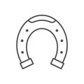 Horseshoe line icon or luck concept