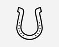 Horseshoe Icon Luck Lucky Fortune Fortunate Horse Shoe Metal Steel Pony Hoof Leg Feet Design Shape Sign Symbol EPS Vector