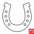 Horseshoe line icon