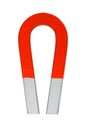 Horseshoe magnet on white Royalty Free Stock Photo
