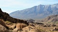 Horseshoe Meadows Road carving Sierra Nevada Mountains Royalty Free Stock Photo