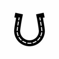 Horseshoe Silhouette Vector Icon