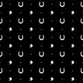 Horseshoes and horse heads seamless pattern