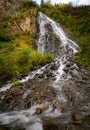 Horsetail Falls near Richardson Highway near Valdez, Alaska ,USA. Royalty Free Stock Photo
