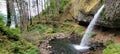 Horsetail and Poneytail waterfall Columbia River Gorge Oregon Royalty Free Stock Photo