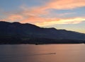 Horsetooth Reservoir at sunset. Royalty Free Stock Photo