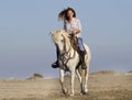 Horsewoman on the beach Royalty Free Stock Photo