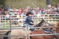 Horsewoman Training Horse at Festival