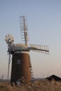 Horsey wind pump at dusk in February Royalty Free Stock Photo