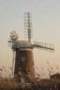 Horsey wind pump at dusk in February Royalty Free Stock Photo