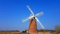 Horsey Windpump is a windpump or drainage windmill in the village of Horsey, Norfolk Royalty Free Stock Photo