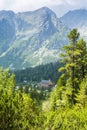 Horsky Hotel Popradske pleso - Mountain Hotel in the Slovak Tatra mountains in the forest near Poprad Pond Popradske pleso.