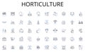 Horticulture line icons collection. Entrepreneurship, Innovation, Education, Business, Adaptability, Leadership