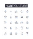 Horticulture line icons collection. Timber, Logs, Lumberjack, Chainsaw, Forest, Tree, Wood vector and linear
