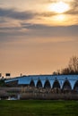 The Hortobagy Bridge, Hungary, World Heritage Site by UNESCO Royalty Free Stock Photo