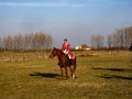 Demonstration of Horse Riding School, , Hortobagy, Hungary.