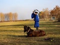 Demonstration of Horse Riding School, , Hortobagy, Hungary.