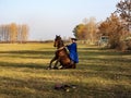 Demonstration of Horse Riding School, , Hortobagy, Hungary.