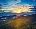 The Horton Plains. Landscape at sunrise