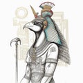 Horus.Egyptian ancient Royalty Free Stock Photo