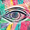Horus eye abstract art Royalty Free Stock Photo