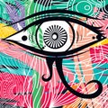 Horus eye abstract art Royalty Free Stock Photo