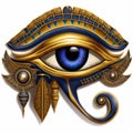 Horus Eye Falcon god. Art Illustration