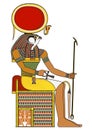 Horus , isolated figure of ancient egypt god