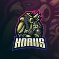 Horus mascot logo design vector with modern illustration concept style for badge, emblem and tshirt printing. god horus