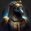 Horus portrait with falcon head