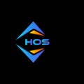 HOS abstract technology logo design on Black background. HOS creative initials letter logo concept Royalty Free Stock Photo