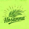 Hosanna and palm frond Royalty Free Stock Photo