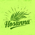 Hosanna and palm frond