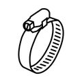 Hose clamp icon, illustration Royalty Free Stock Photo