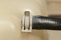 Hose clamp on rubber hose Royalty Free Stock Photo