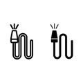 Hose line and glyph icon. Garden hose vector illustration isolated on white. Watering hose outline style design Royalty Free Stock Photo