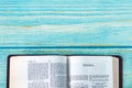 Hosea open Holy Bible Book on a rustic wooden background Royalty Free Stock Photo