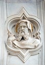 Hosea, relief on the facade of Basilica of Santa Croce in Florence Royalty Free Stock Photo