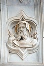 Hosea, relief on the facade of Basilica of Santa Croce in Florence Royalty Free Stock Photo