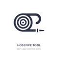 hosepipe tool to extinguish fire or gardening icon on white background. Simple element illustration from Tools and utensils