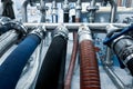 Hoses and couplings for industry Royalty Free Stock Photo