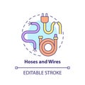 Hoses and wires concept icon