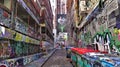 Hosier Lane Street with graffitis in Melbourne