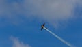 Hosin, Czech republic - September 02, 2023: Famous acrobatic pilot Martin Sonka fly in Red Bull Extra 330 plane on air show