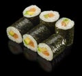 Hosomaki sushi with Salmon and Avocado Royalty Free Stock Photo
