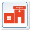 Hospital Icon Vector Illustration Graphical Representation Royalty Free Stock Photo