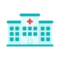 Flat vector illustration of an emergency room or hospital entrance Royalty Free Stock Photo