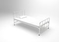Hospital bed on white background, Medical devices sickbed